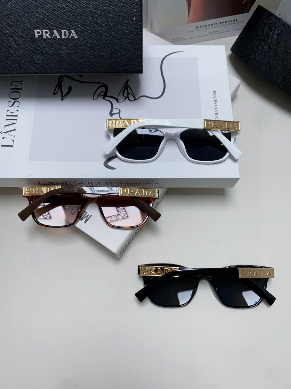 Prada Oversized Silver Lens Sunglasses for Men & Women - 487044 - detail image 8