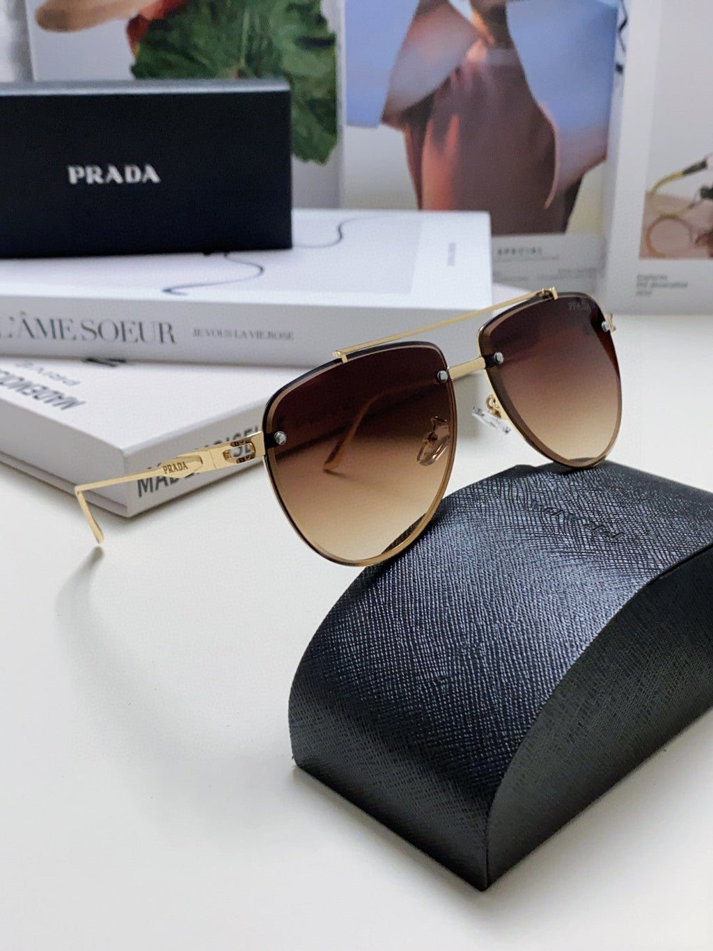 Prada Fashion Gray Lens Sunglasses for Men & Women - 487050 - detail image 7