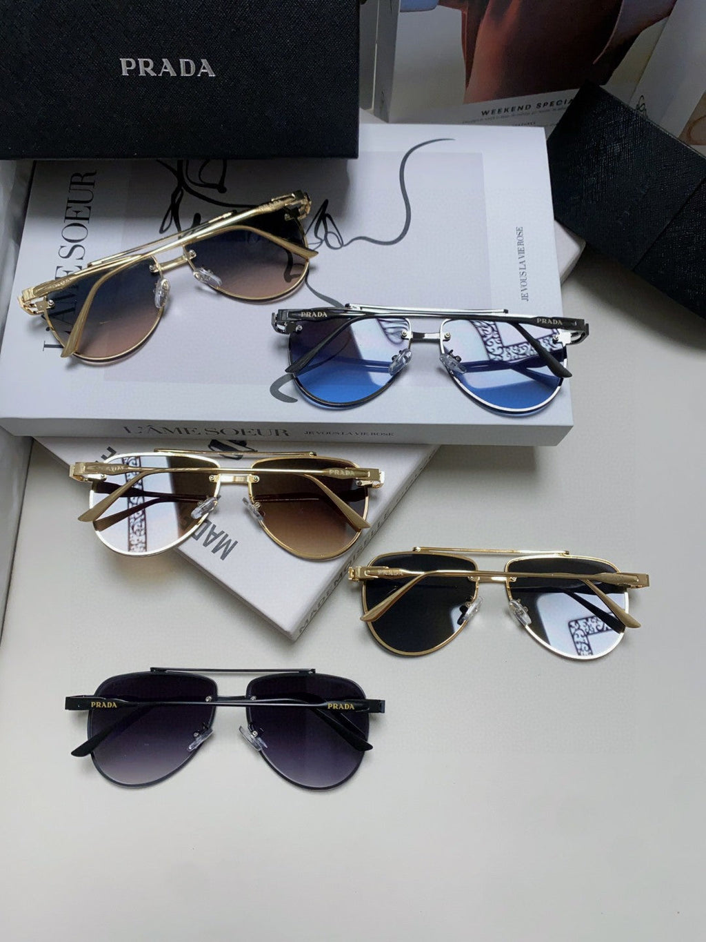 Prada Fashion Gray Lens Sunglasses for Men & Women - 487050 - detail image 8