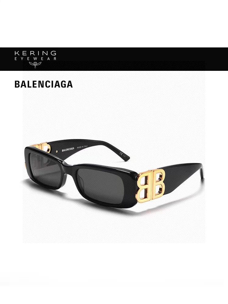 Balenciaga Rectangular Orange Lens Sunglasses for Men & Women - 358651