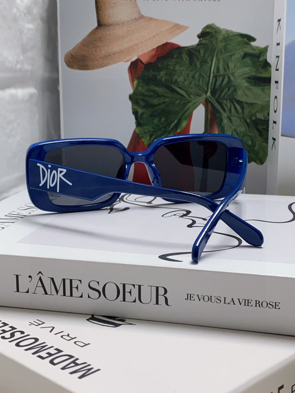 Dior Square Blue Lens Sunglasses for Women - 358189 - detail image 2