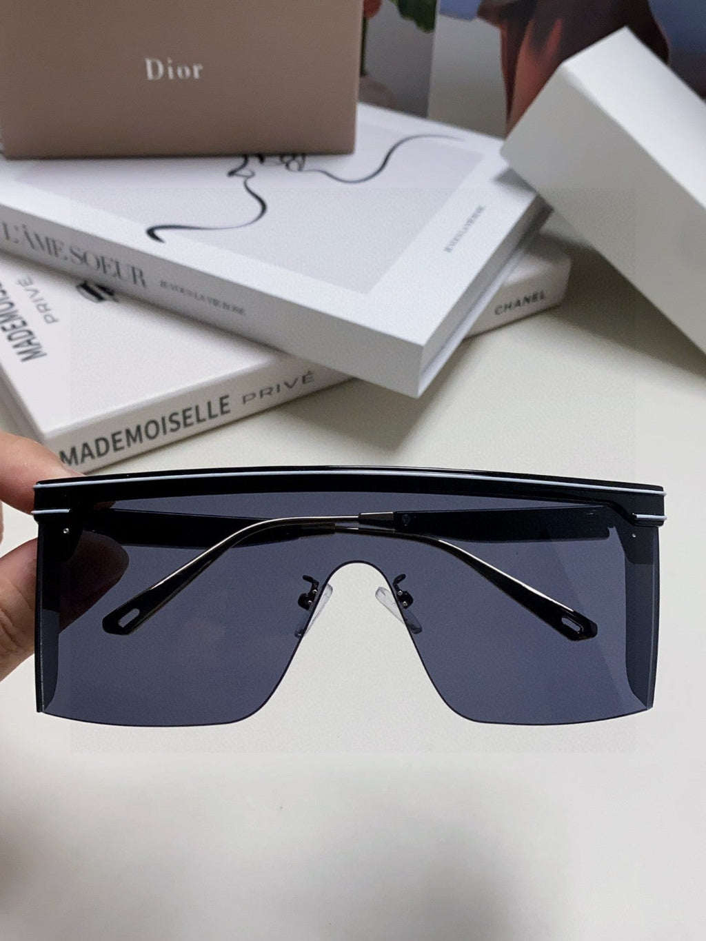 Dior Oversized Gold Lens Sunglasses for Men & Women - 371939 - detail image 3