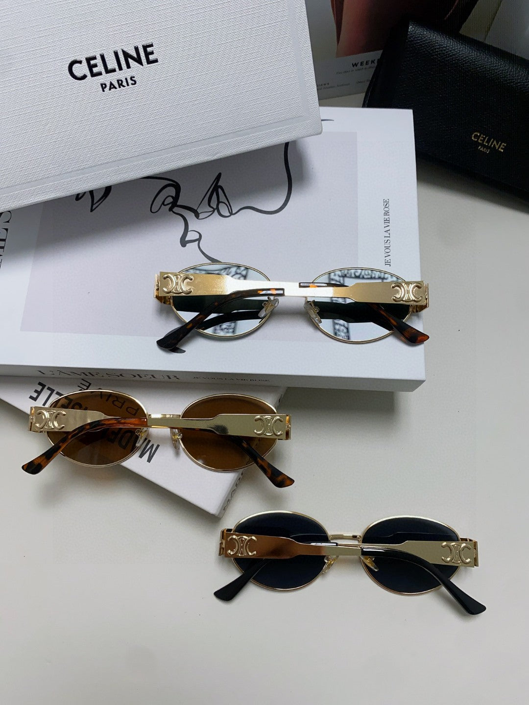 Celine Cat-Eye Brown Lens Sunglasses for Men & Women - 449282 - detail image 7