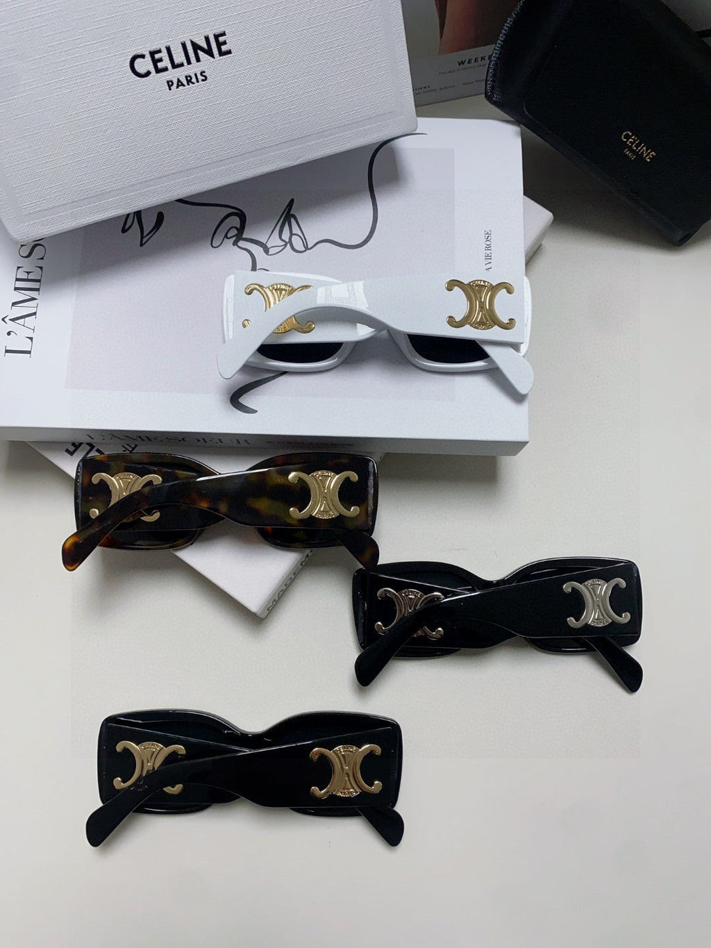 Celine Square Blue Lens Sunglasses for Women - detail image 7