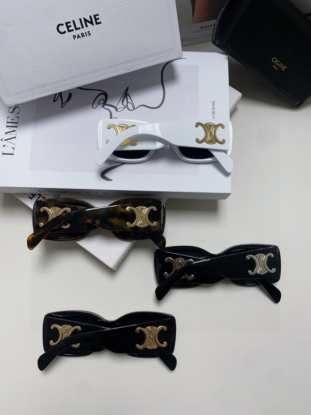 Celine Square Black Lens Sunglasses for Women - detail image 6