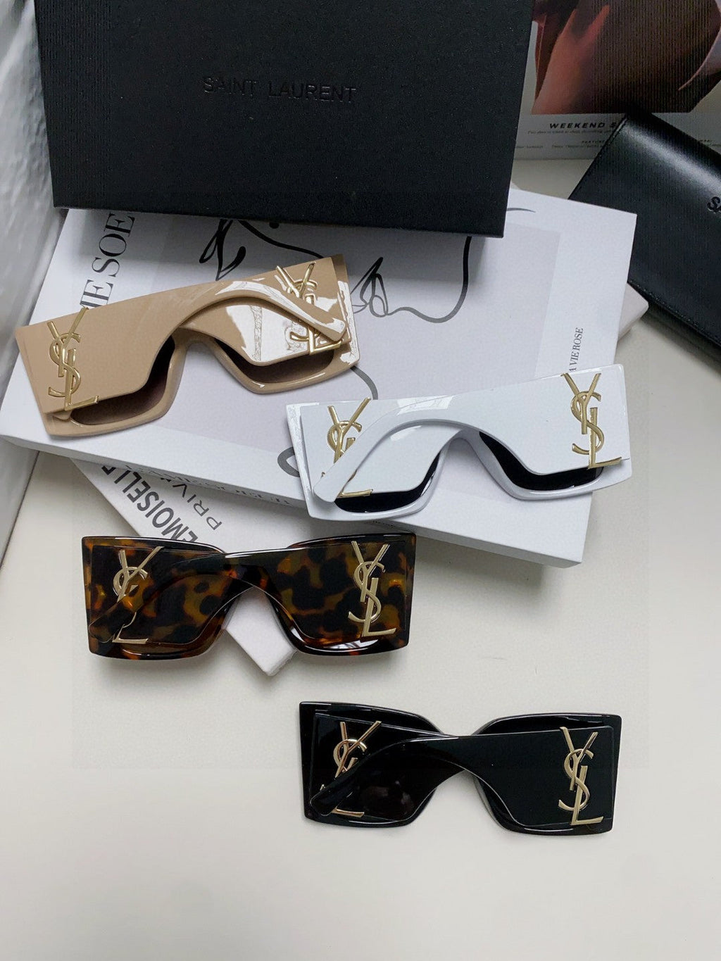 Saint Laurent Fashion Black Lens Sunglasses for Men & Women - 465426 - detail image 8