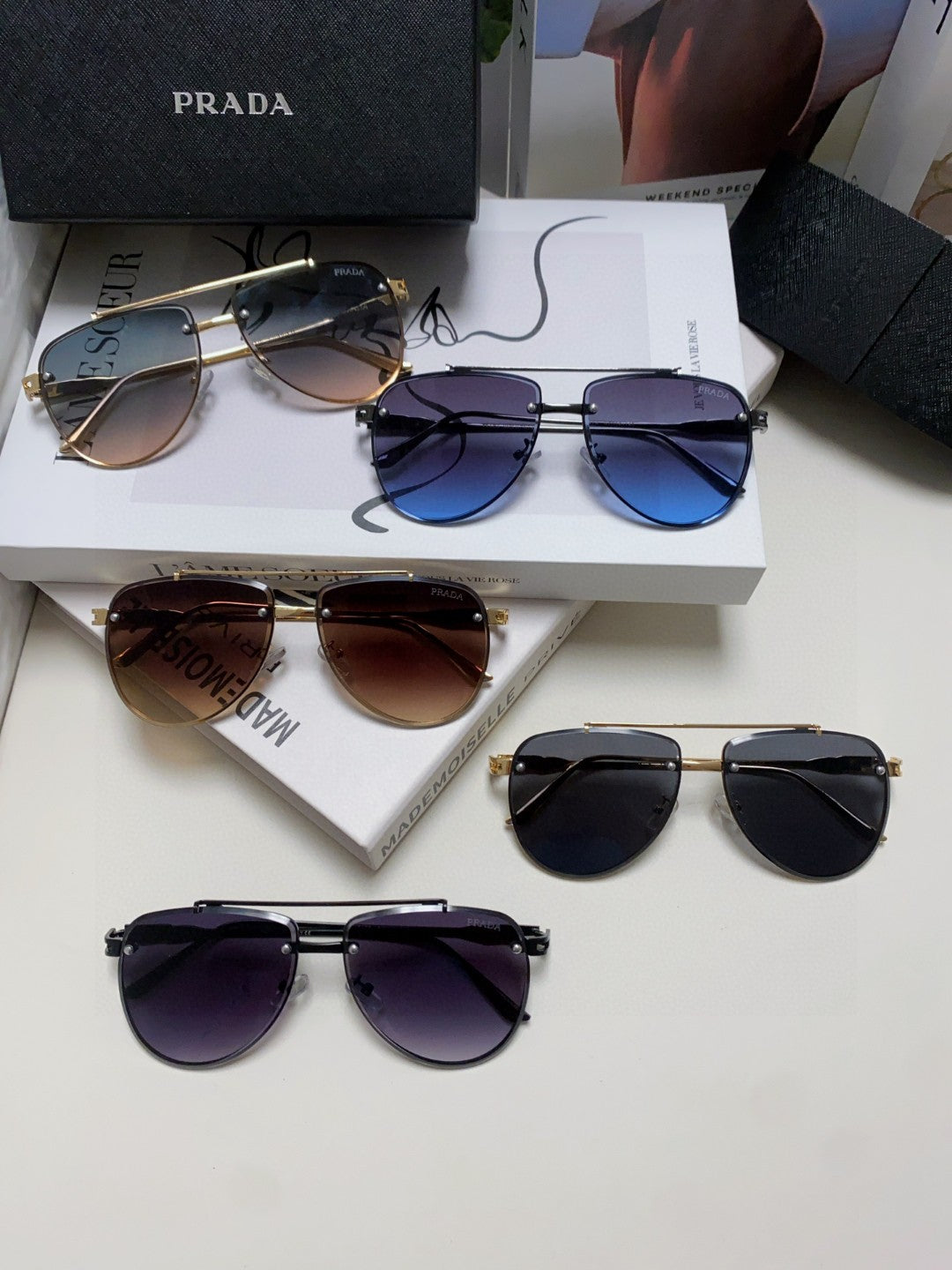 Prada Fashion Gray Lens Sunglasses for Men & Women - 465683 - detail image 9