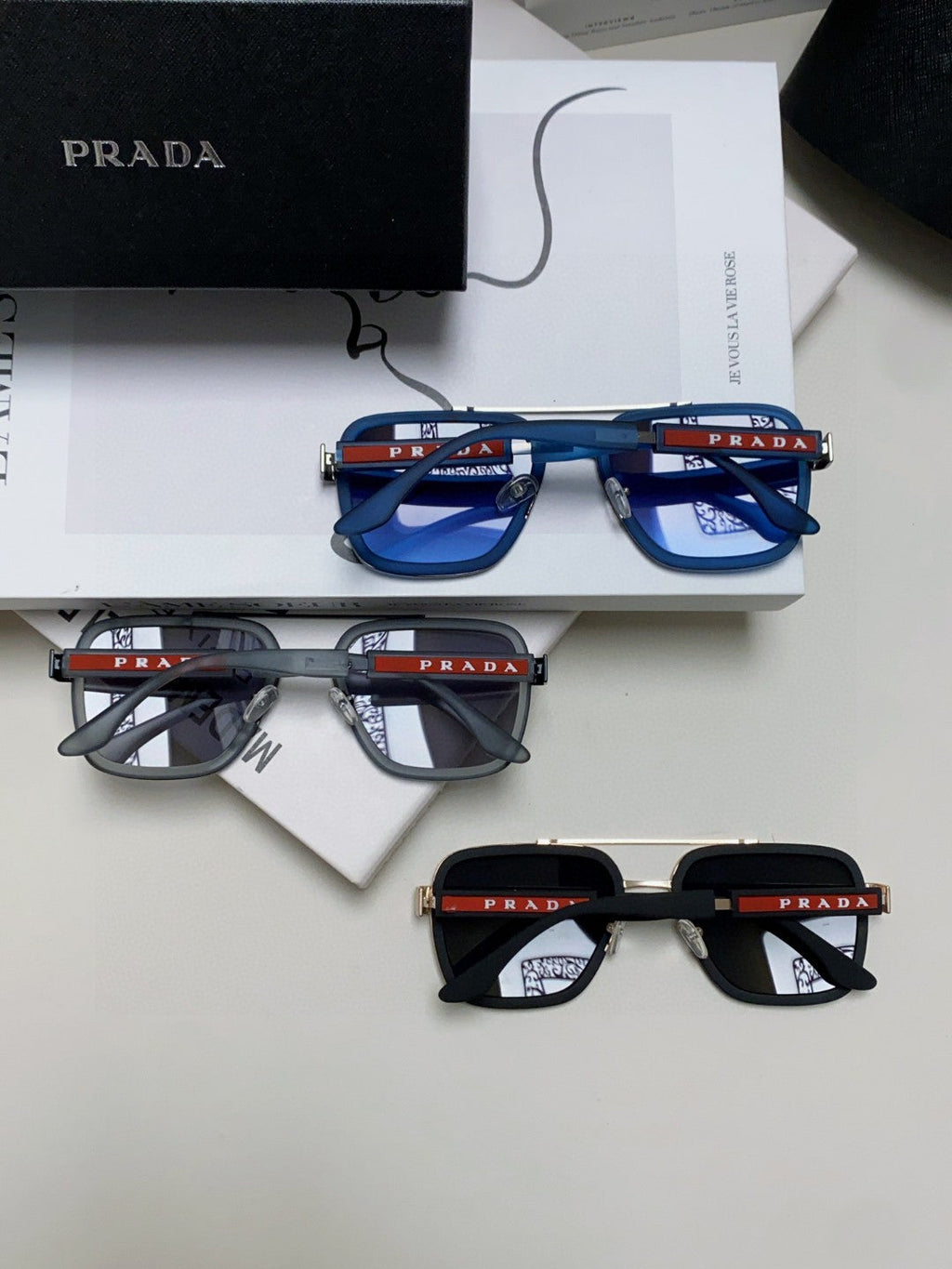 Prada Aviator Blue Lens Sunglasses for Men & Women - 465527 - detail image 7