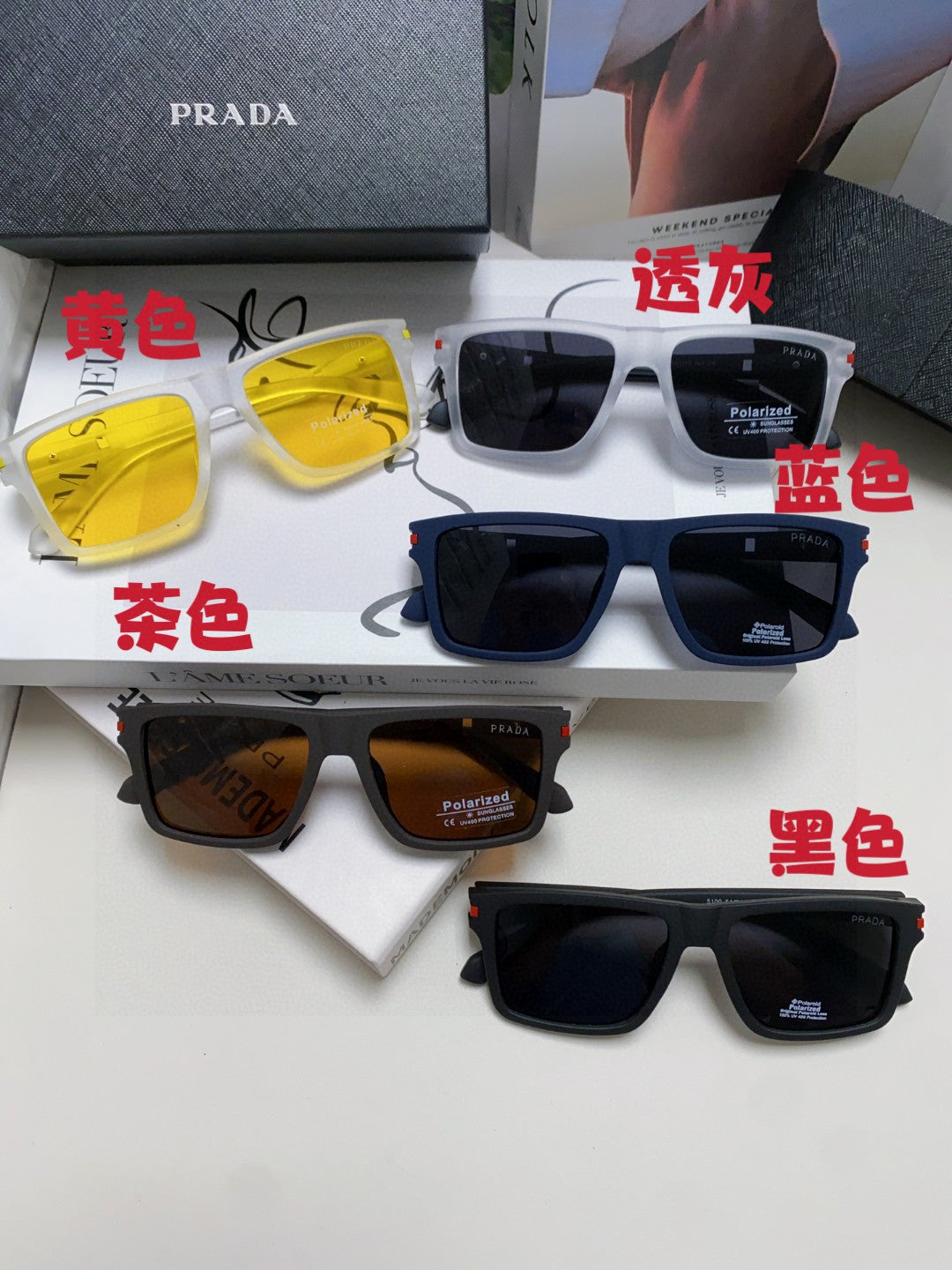 Prada Fashion Gray Lens Sunglasses for Men & Women - 465533 - detail image 9