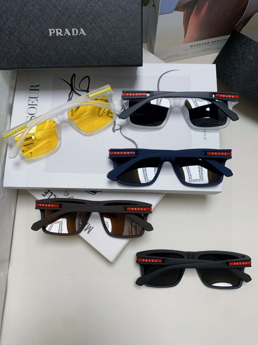 Prada Fashion Silver Lens Sunglasses for Men & Women - 465537 - detail image 8
