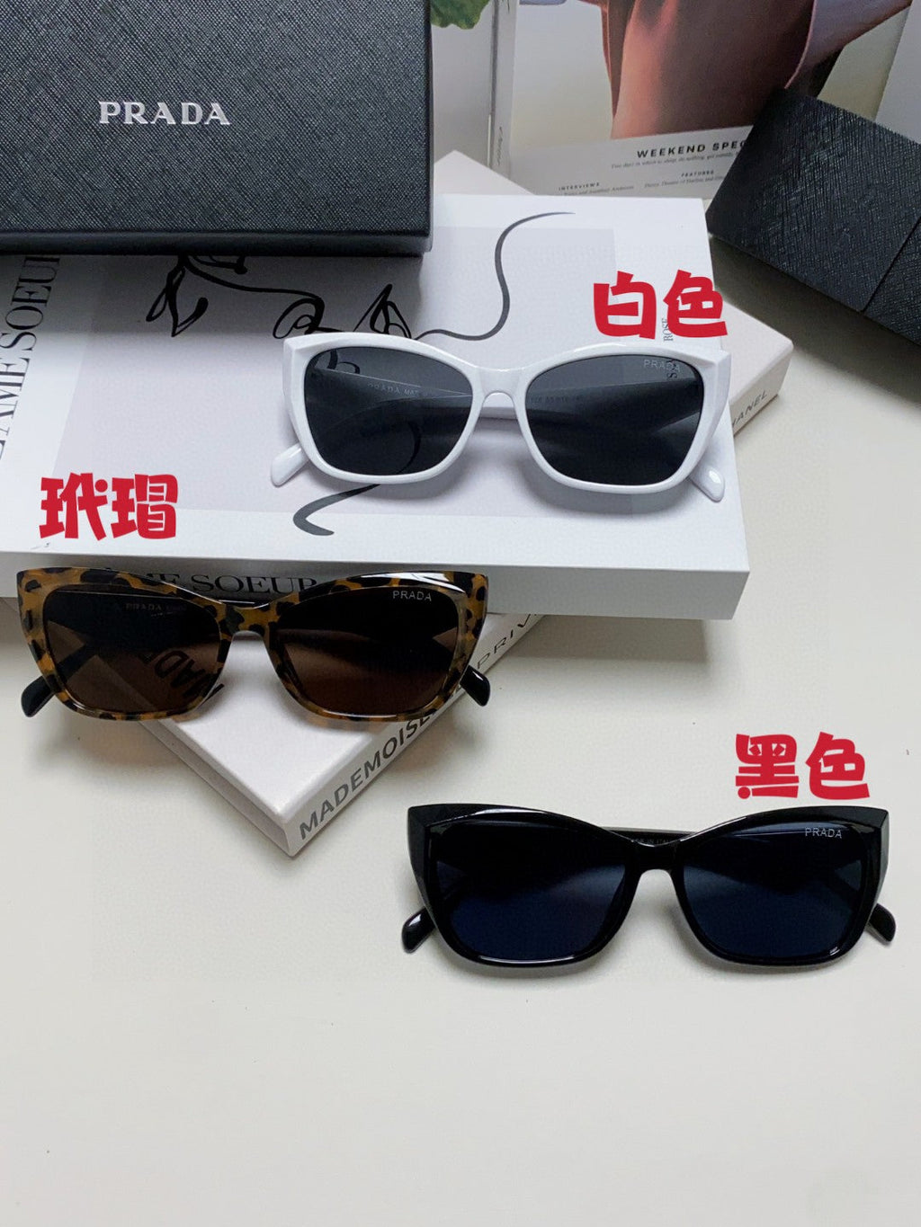 Prada Fashion Blue Lens Sunglasses for Men & Women - 465542 - detail image 9