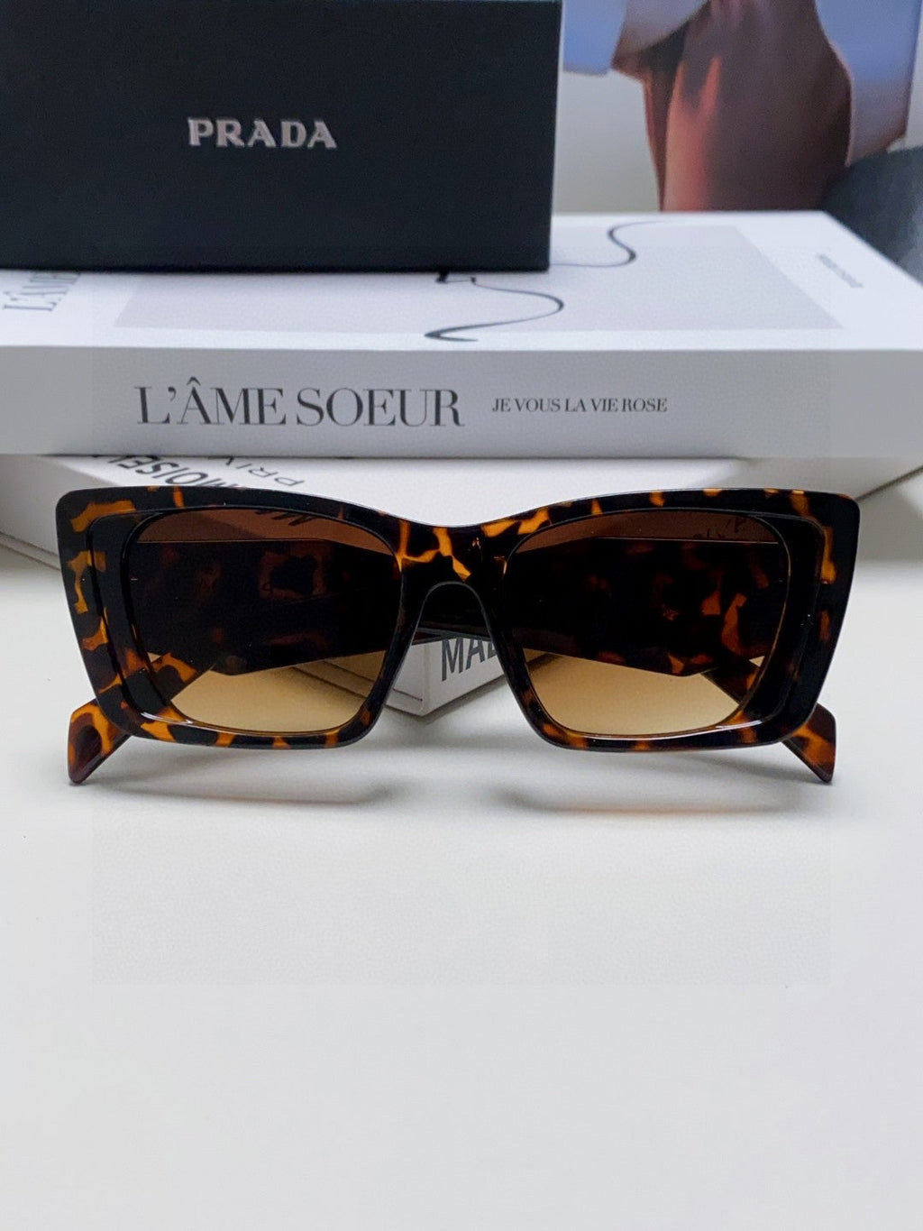Prada 08YSF Browline Silver Lens Sunglasses for Men & Women - detail image 6