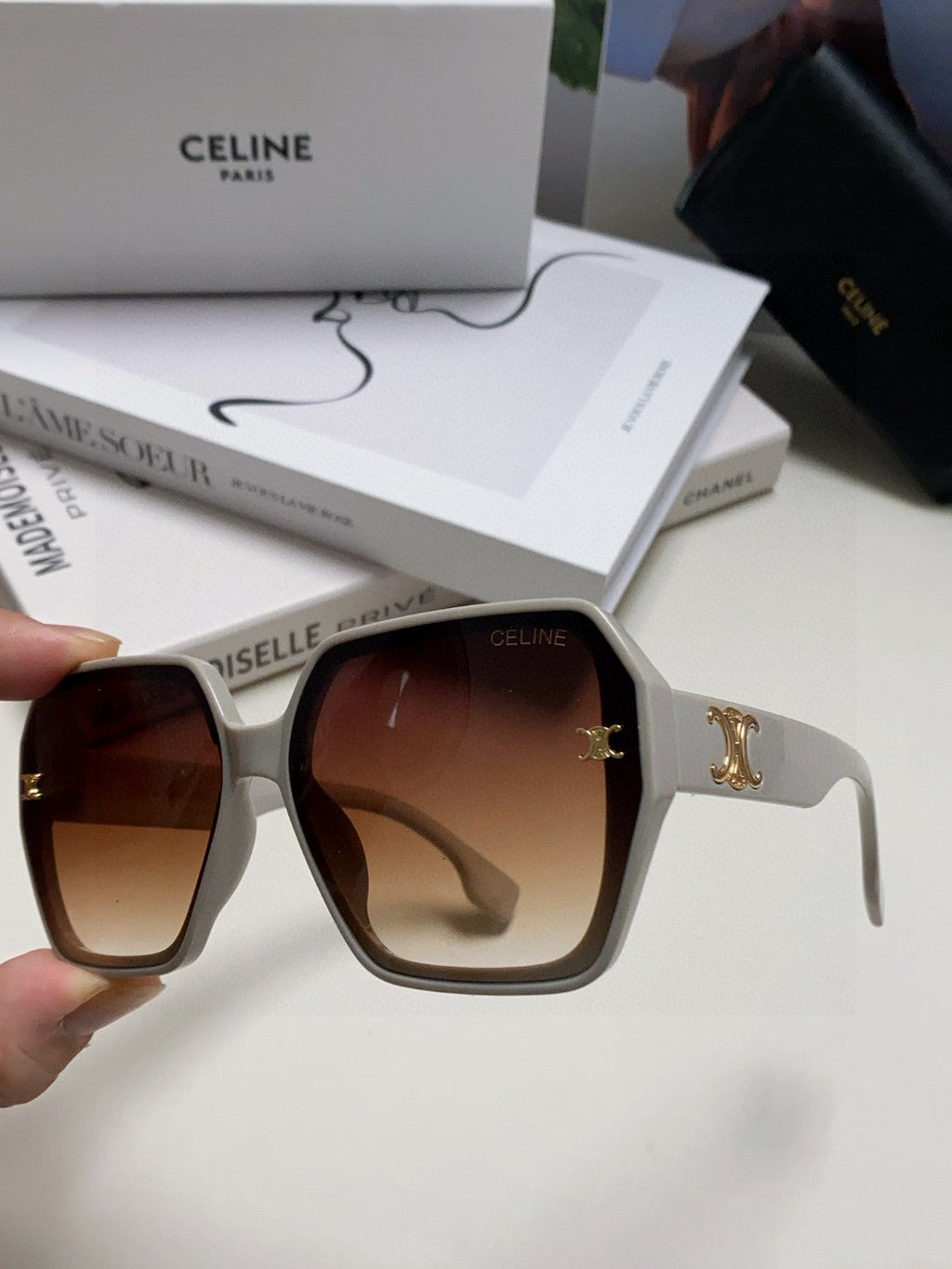Celine Square Red Lens Sunglasses for Men & Women - 415650 - detail image 5