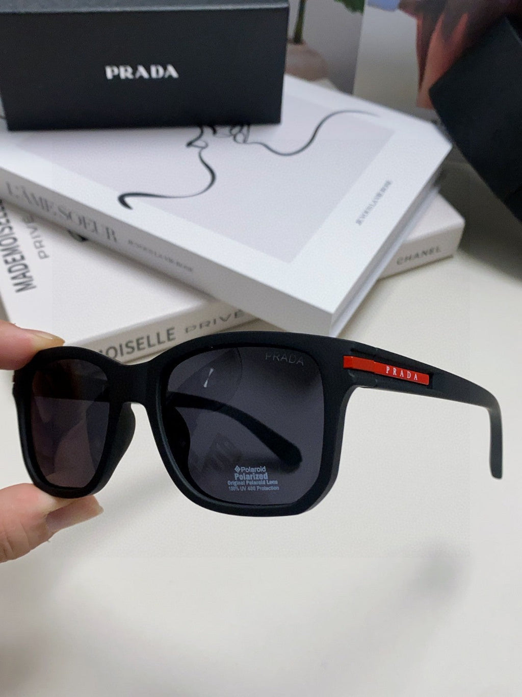 Prada Fashion Black Lens Sunglasses for Men & Women - 487117 - detail image 5