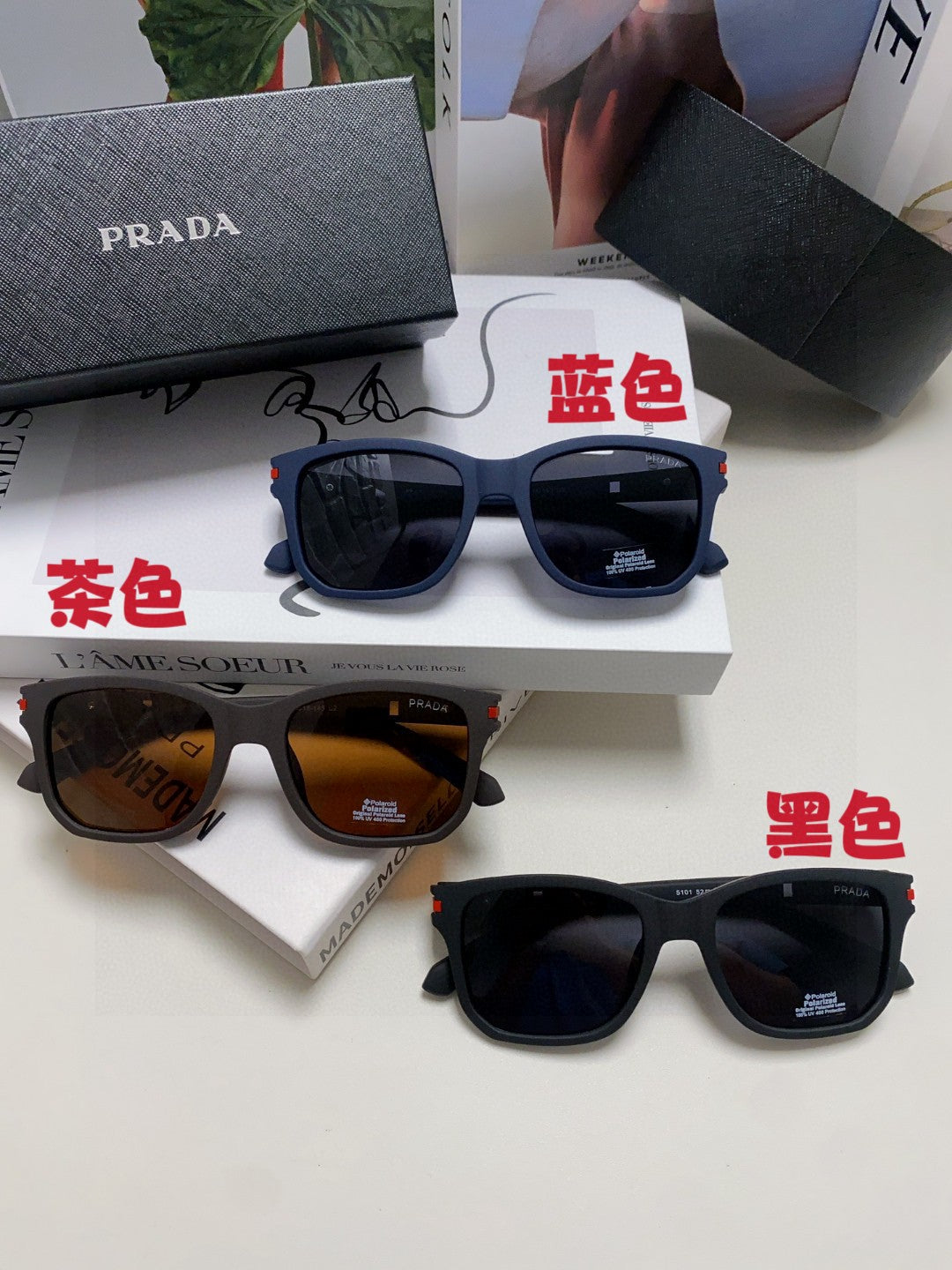 Prada Fashion Black Lens Sunglasses for Men & Women - 487117 - detail image 9