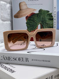 Prada Metal Oversized Red Lens Sunglasses for Men