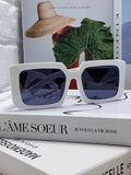 Prada Metal Oversized Silver Lens Sunglasses for Men