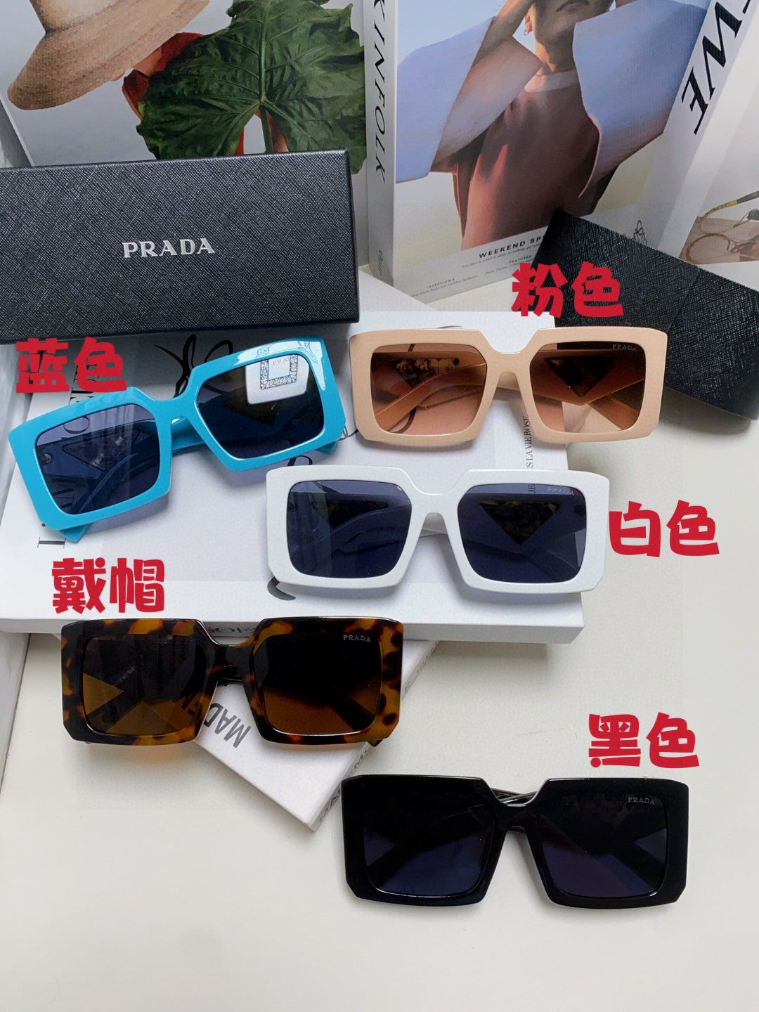 Prada Metal Oversized Brown Lens Sunglasses for Men - detail image 9