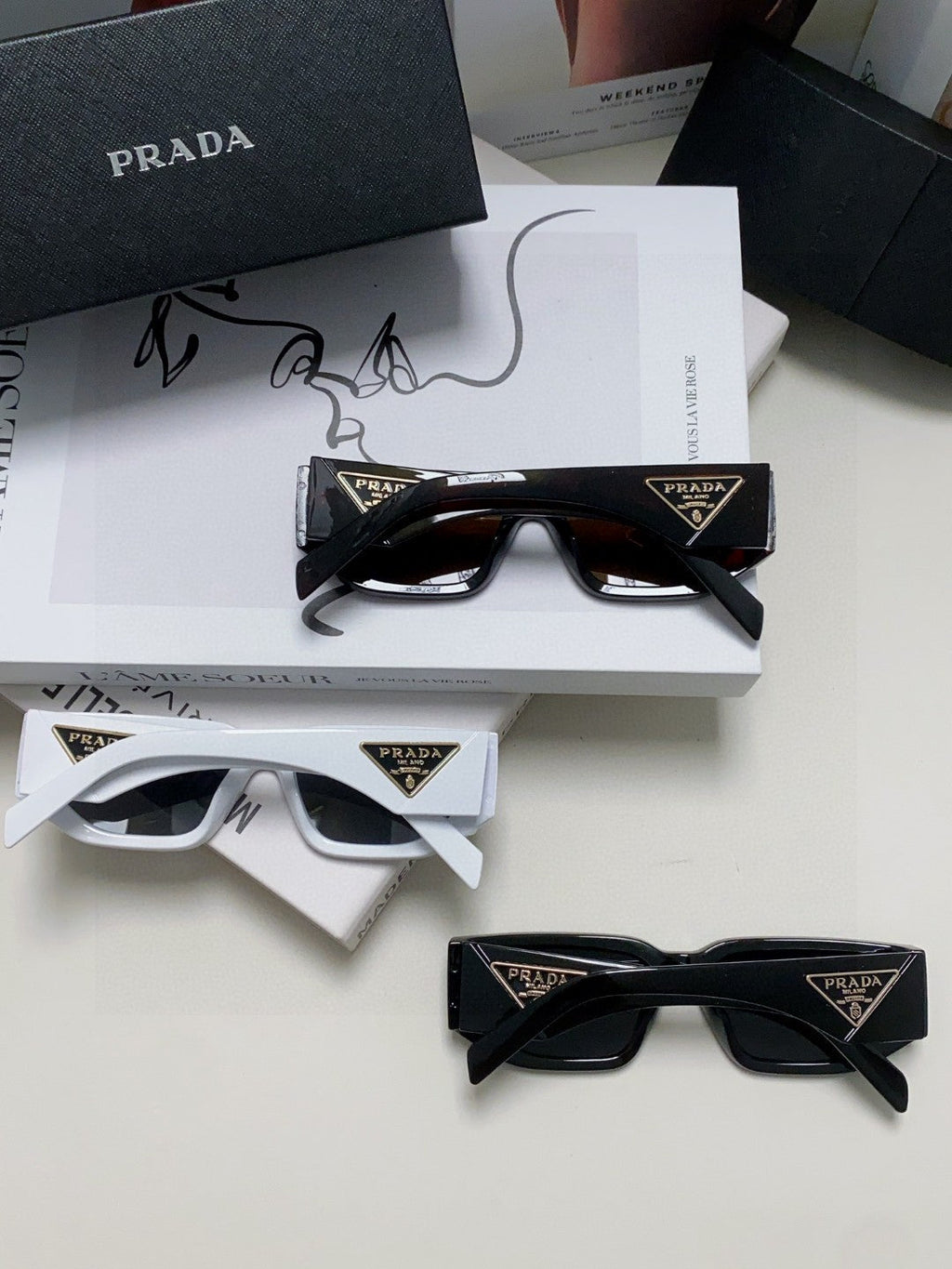 Prada Fashion Blue Lens Sunglasses for Men & Women - 487189 - detail image 8