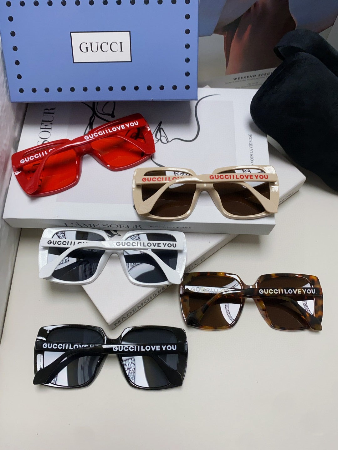Gucci Oversized Brown Lens Sunglasses for Women - 493348 - detail image 7