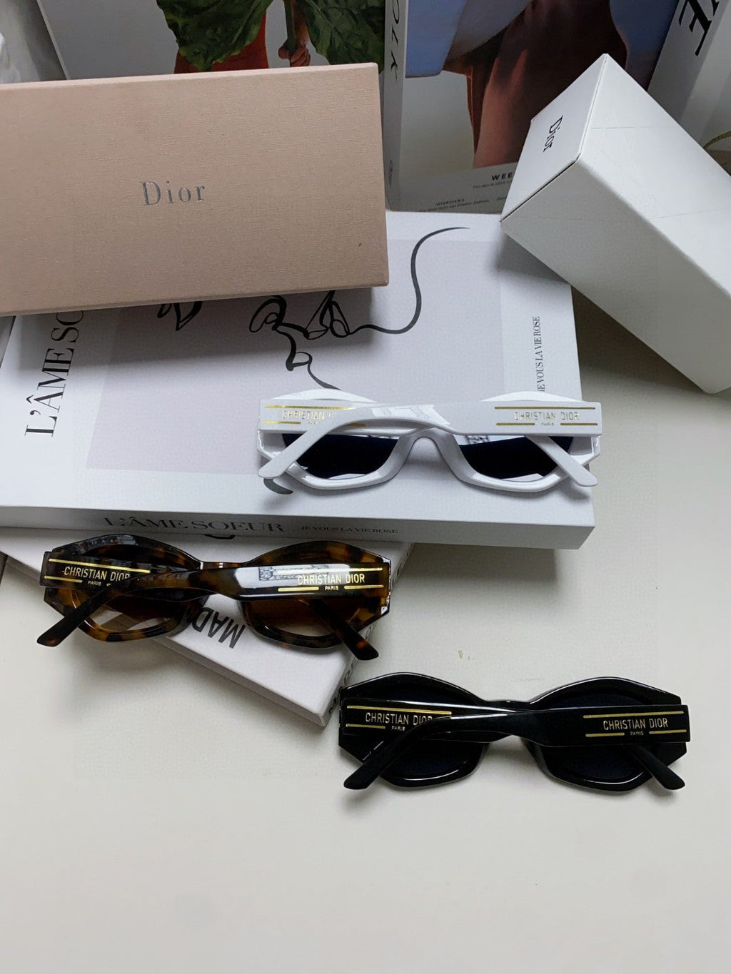 Dior Fashion Black Lens Sunglasses for Men & Women - 382404 - detail image 10