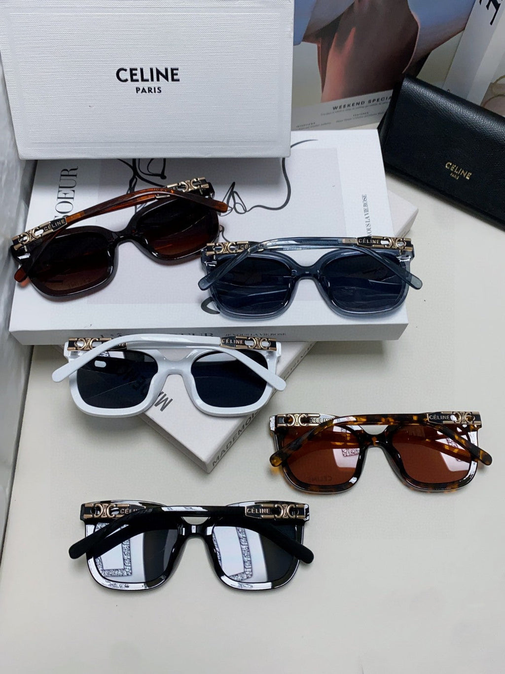 Celine Fashion Blue Lens Sunglasses for Men & Women - 398809 - detail image 7