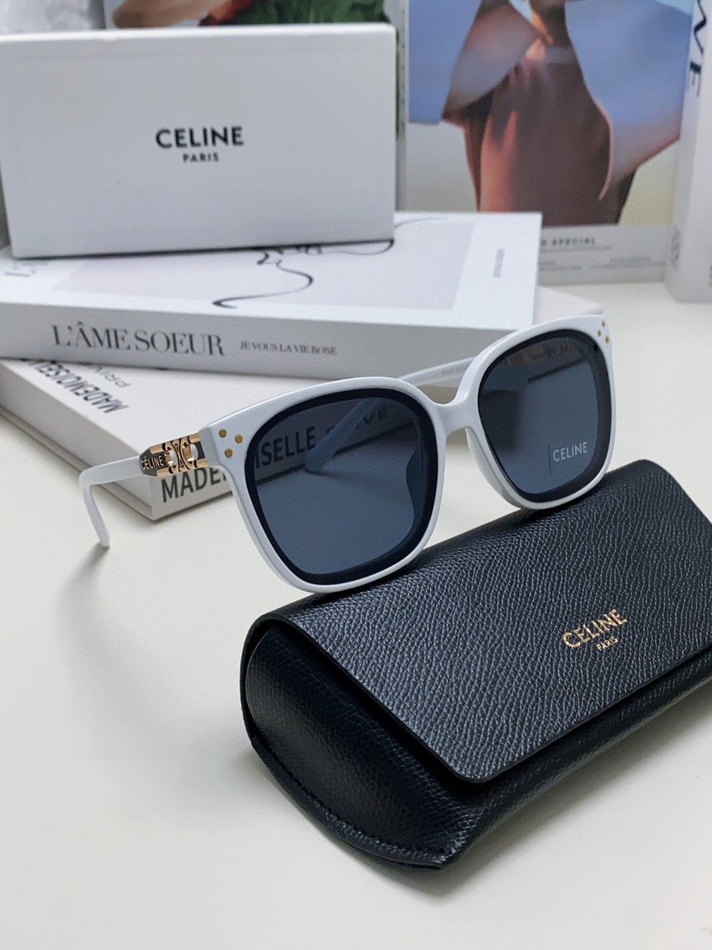 Celine Fashion Blue Lens Sunglasses for Men & Women - 398809 - detail image 6