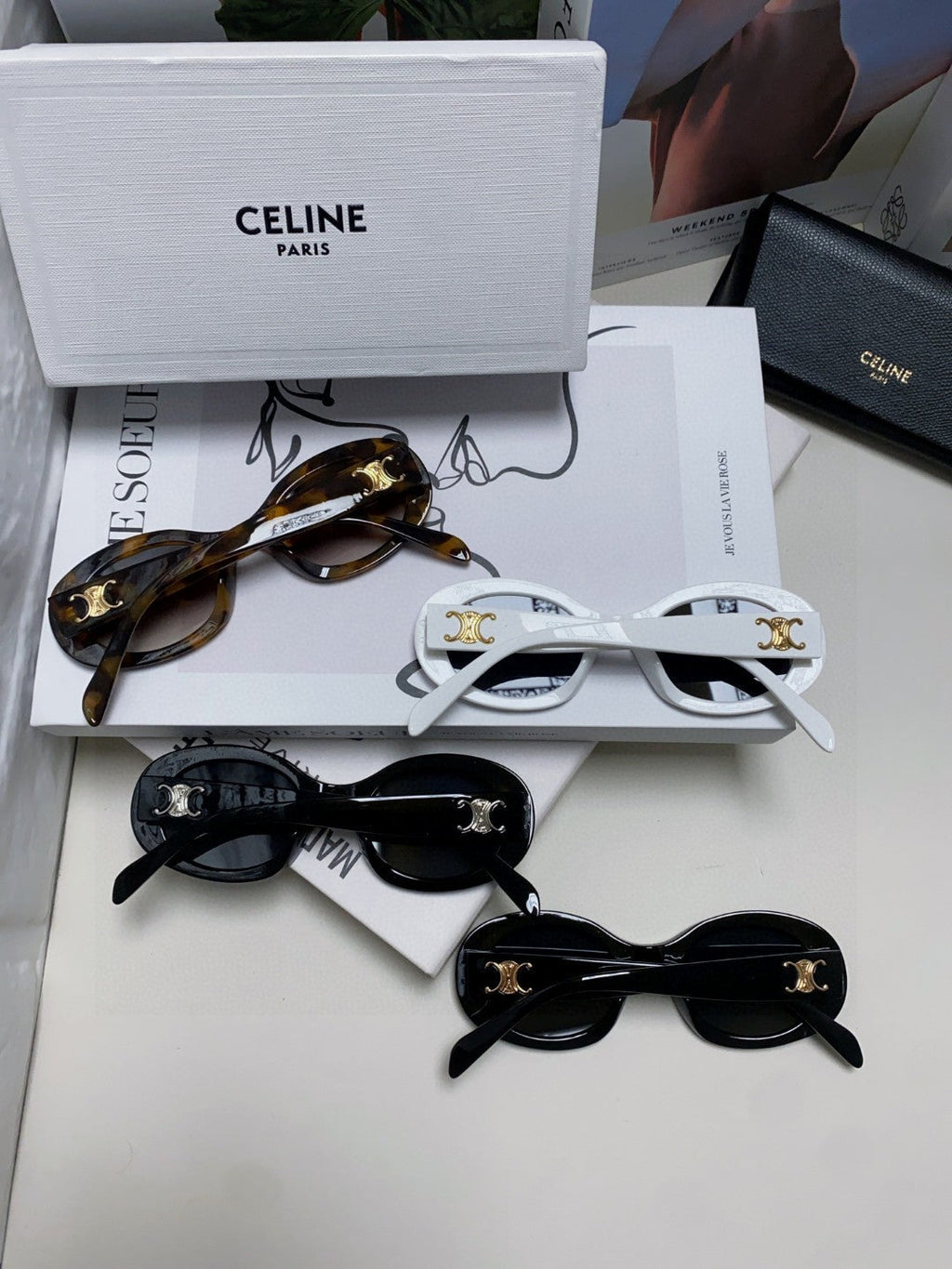 Celine CL40194 Fashion Blue Lens Sunglasses for Men & Women - 398805 - detail image 8