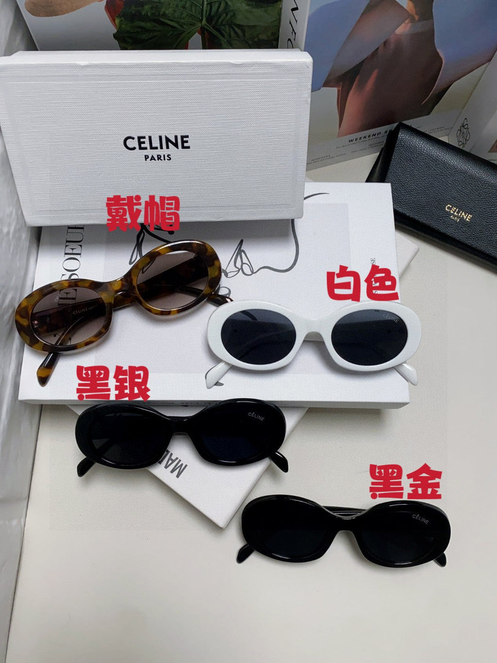 Celine CL40194 Fashion Blue Lens Sunglasses for Men & Women - 398805 - detail image 9