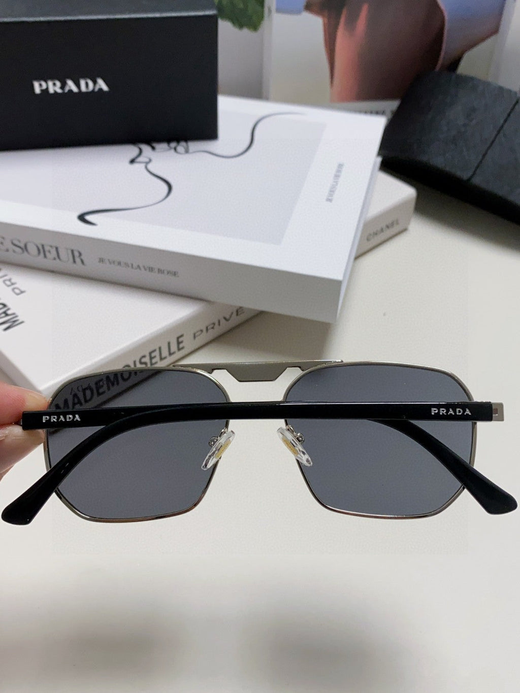 Prada Fashion Blue Lens Sunglasses for Men - 398898 - detail image 4