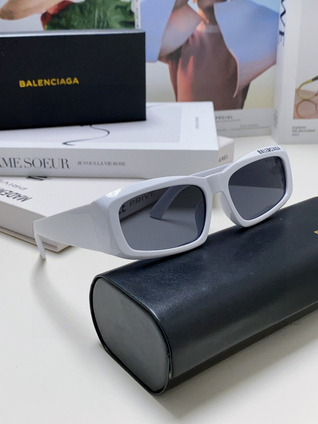 Balenciaga Square Gold Lens Sunglasses for Men & Women - detail image 7