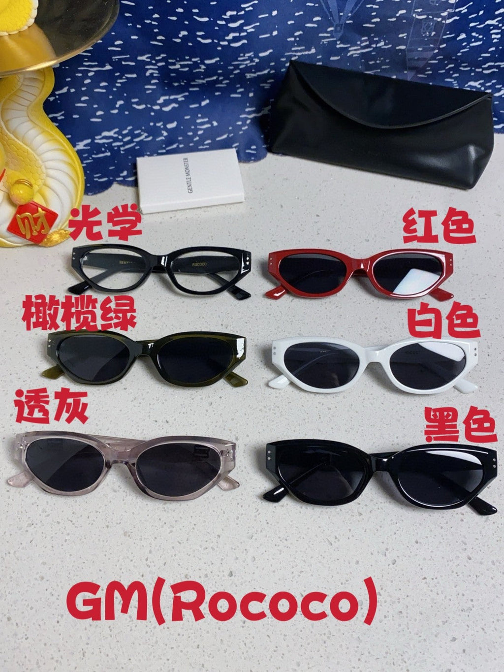 Gentle Monster ROCOCO Cat-Eye Blue Lens Sunglasses for Men & Women - detail image 12