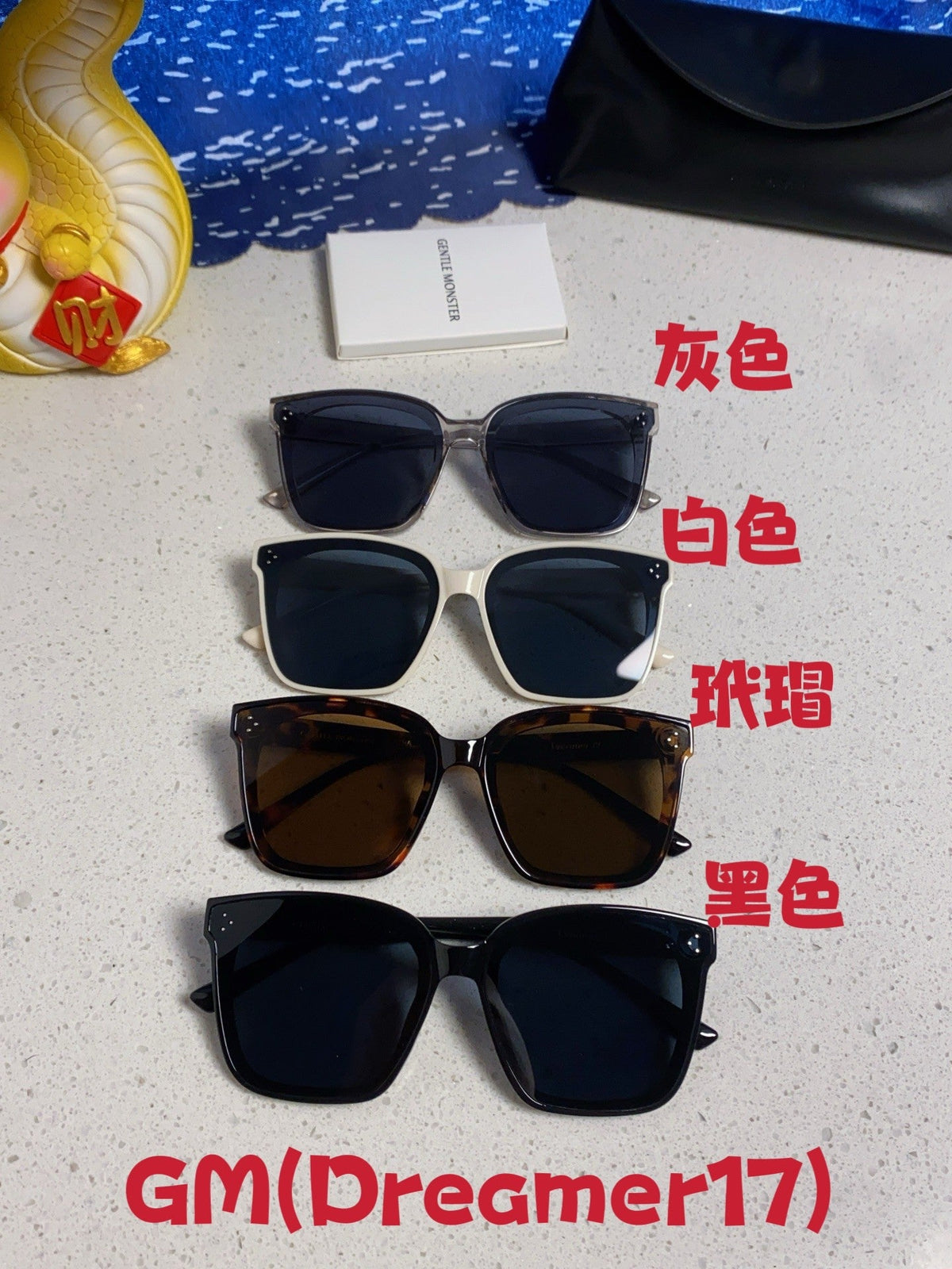 Gentle Monster DREAMER17 Oversized Blue Lens Sunglasses for Men & Women - detail image 13