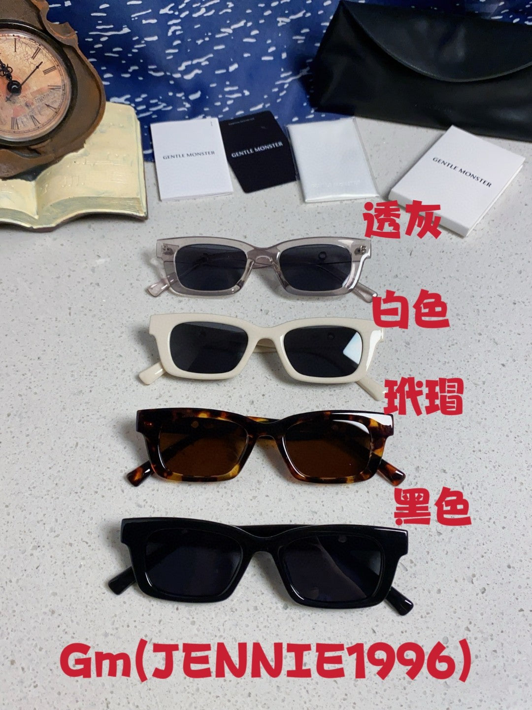 Gentle Monster JENNIE1996 Cat-Eye Black Lens Sunglasses for Women - detail image 12