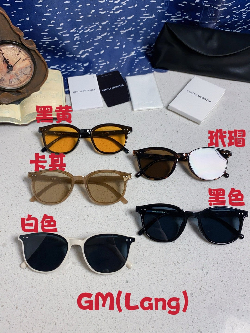 Gentle Monster LANG Square Black Lens Sunglasses for Men & Women - detail image 12