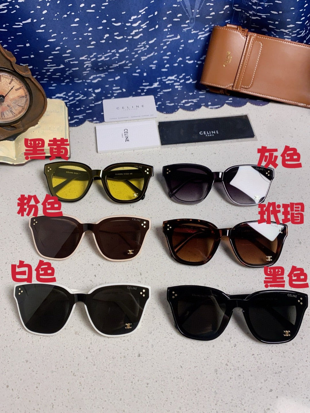 Celine Square Brown Lens Sunglasses for Men & Women - 158427 - detail image 12