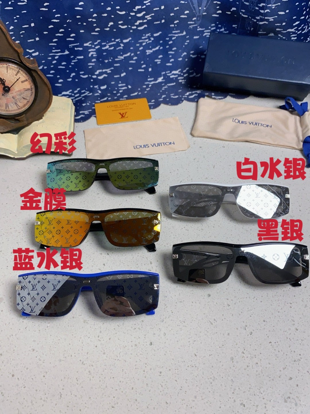Louis Vuitton Fashion Green Lens Sunglasses for Men & Women - detail image 12