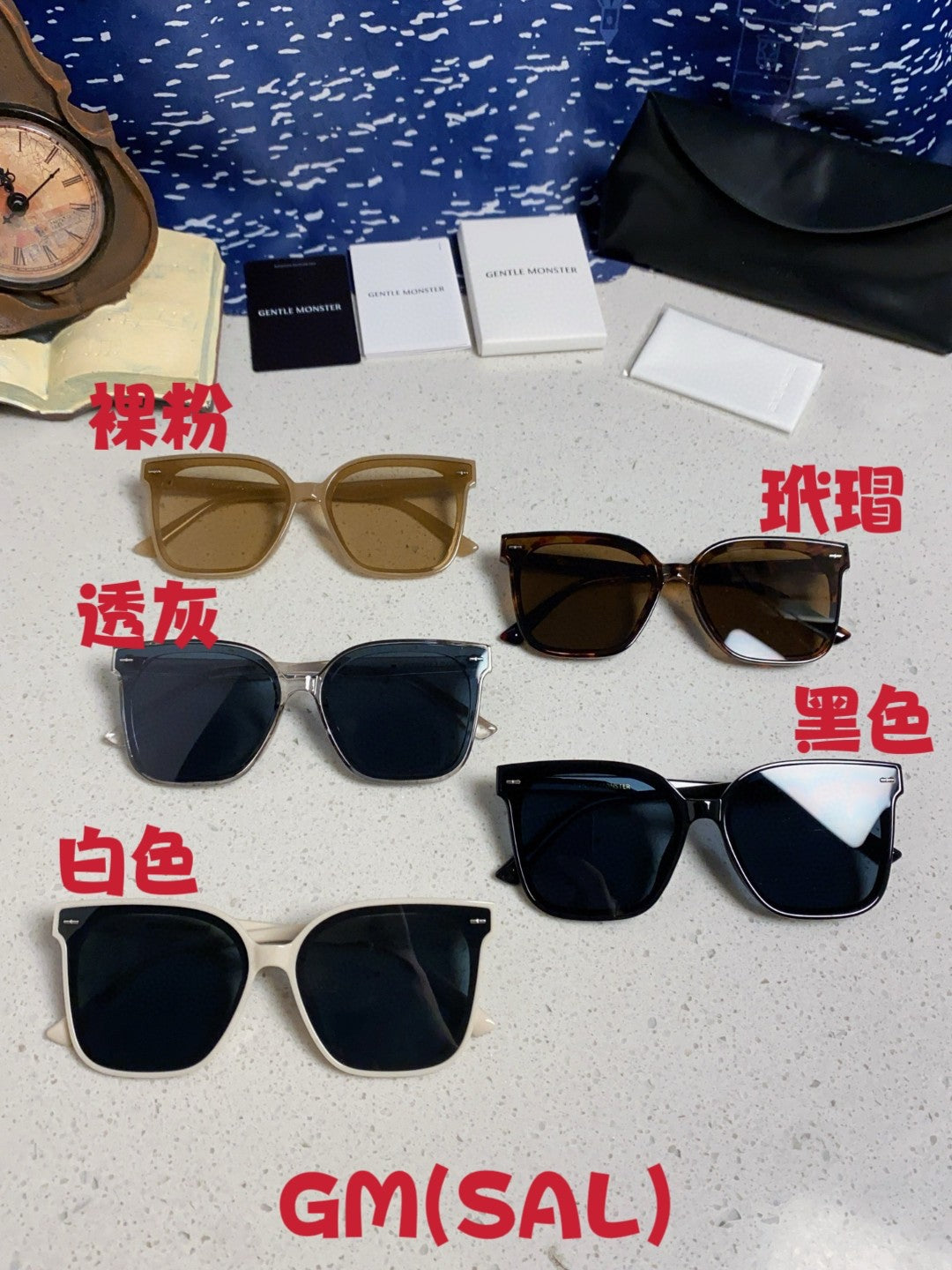 Gentle Monster SAL Acetate Square Black Lens Sunglasses for Men & Wom - 488007 - detail image 12