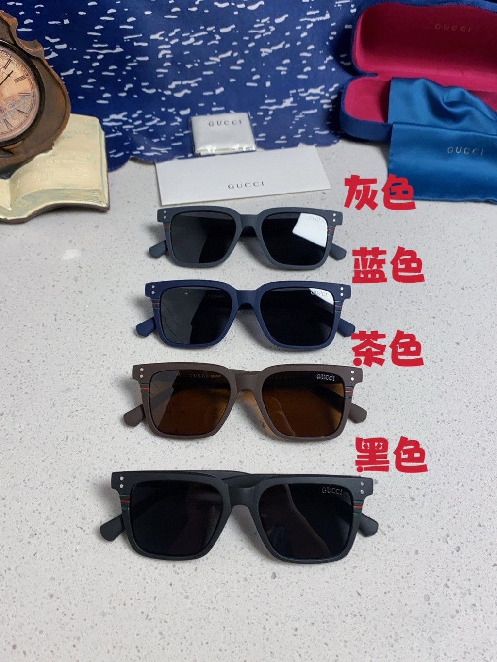 Gucci Polarized Fashion Black Lens Sunglasses for Men & Women - 132234 - detail image 12