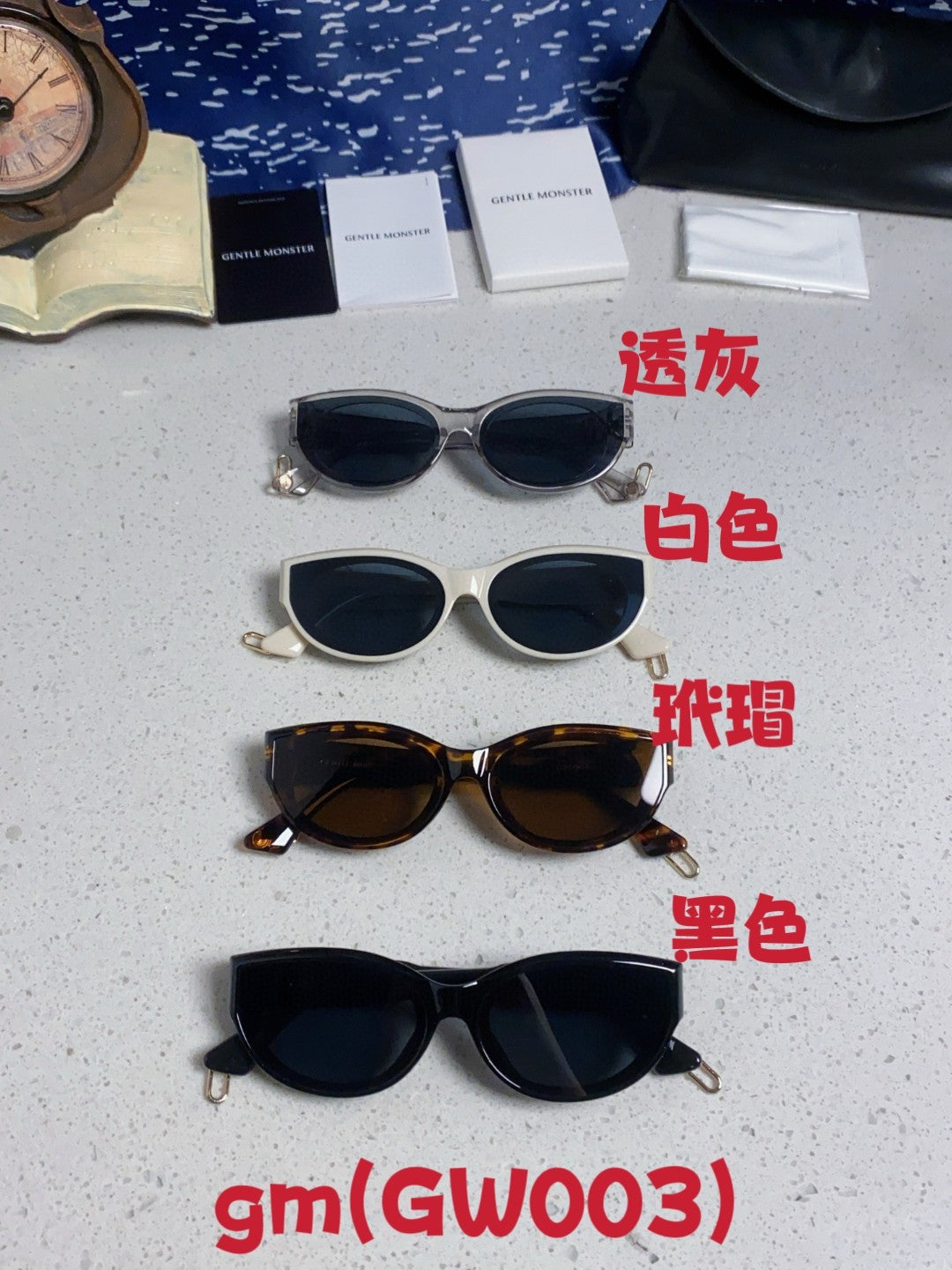 Gentle Monster GW003 Cat-Eye Blue Lens Sunglasses for Men & Women - 383104 - detail image 11