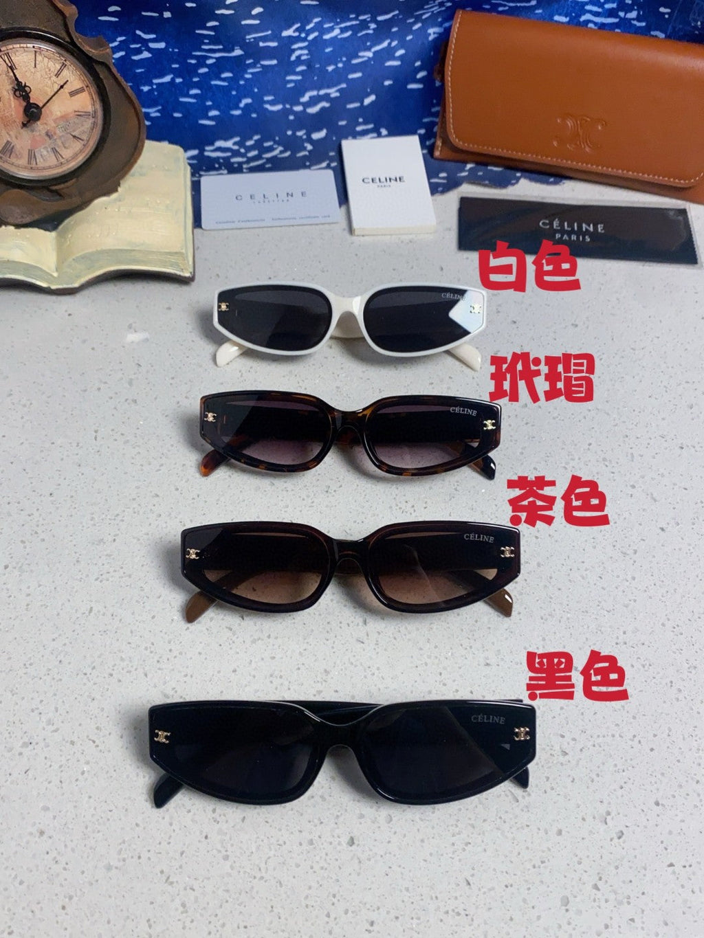 Celine Cat-Eye Gray Lens Sunglasses for Men & Women - 415598 - detail image 12