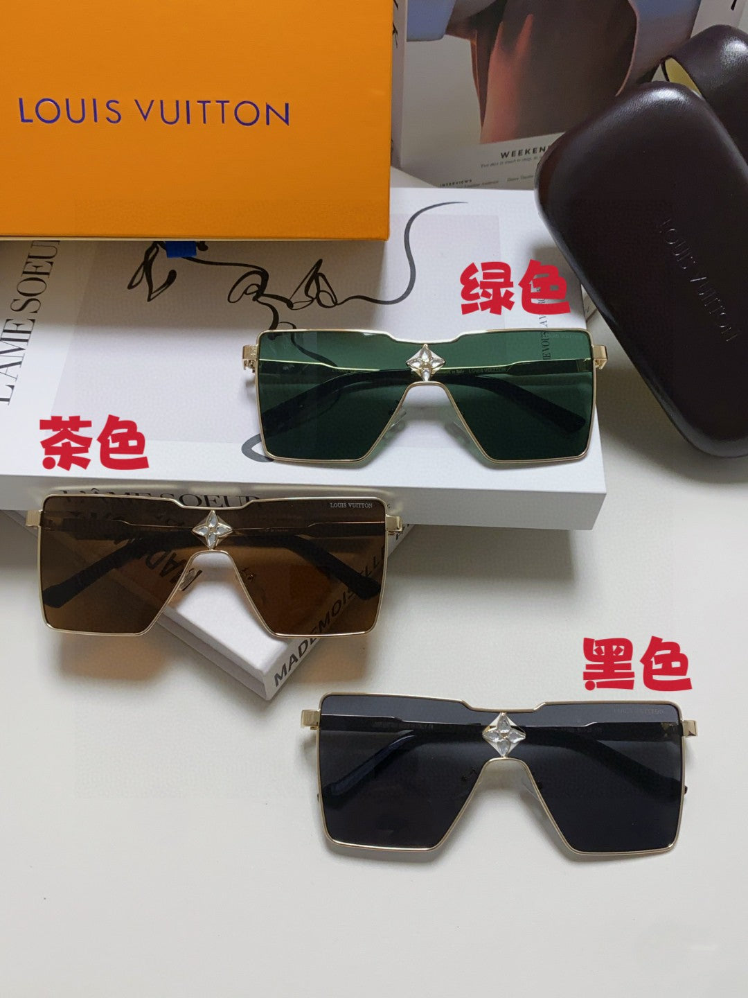 Louis Vuitton Z1700U Metal Fashion Brown Lens Sunglasses for Men & Women - detail image 9