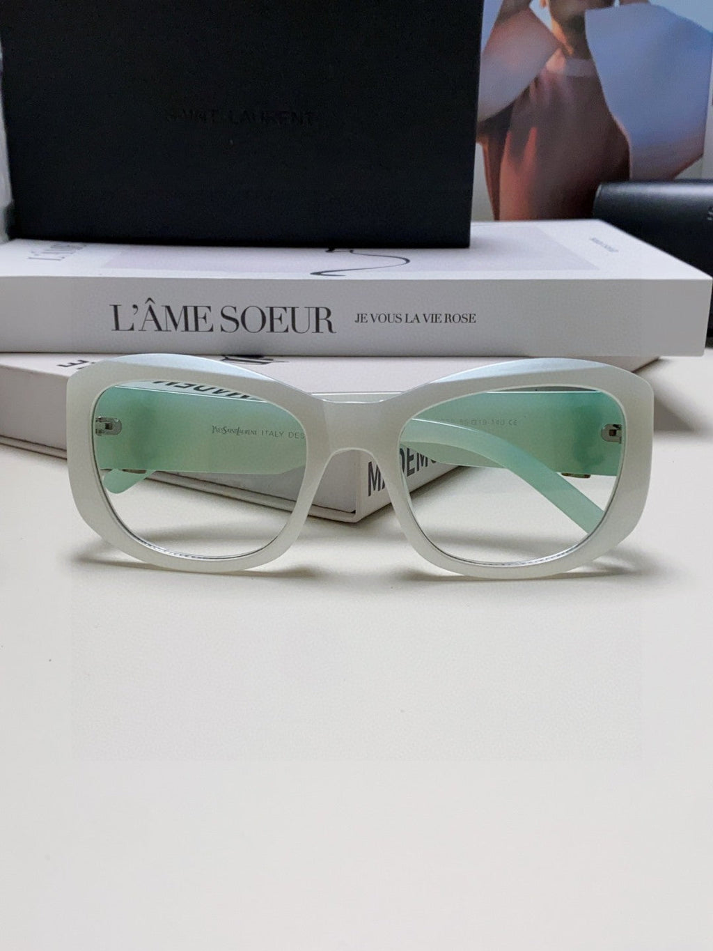 Saint Laurent Round Gray Lens Sunglasses for Women - detail image 6