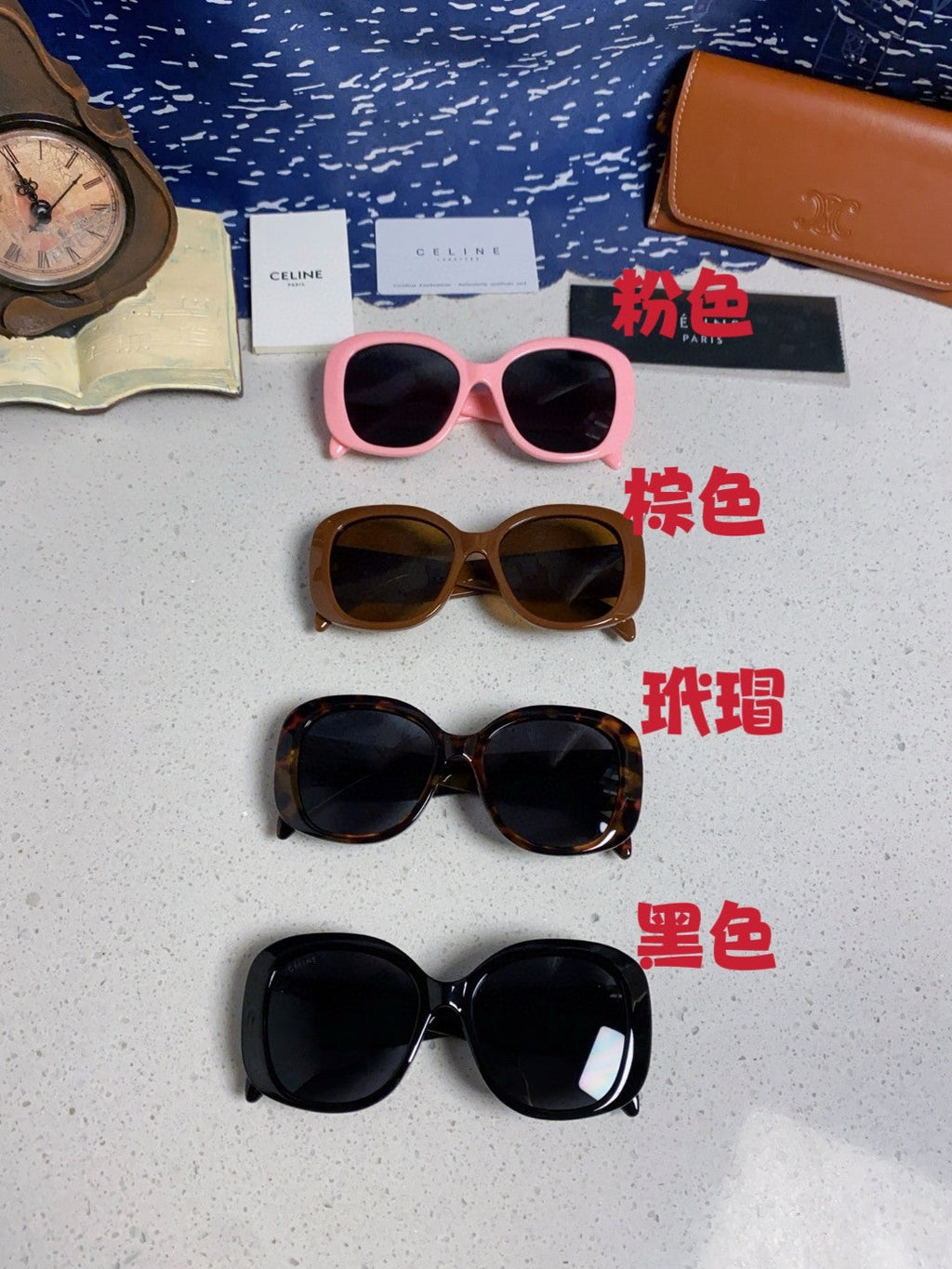 Celine Oversized Black Lens Sunglasses for Men & Women - 934651 - detail image 11