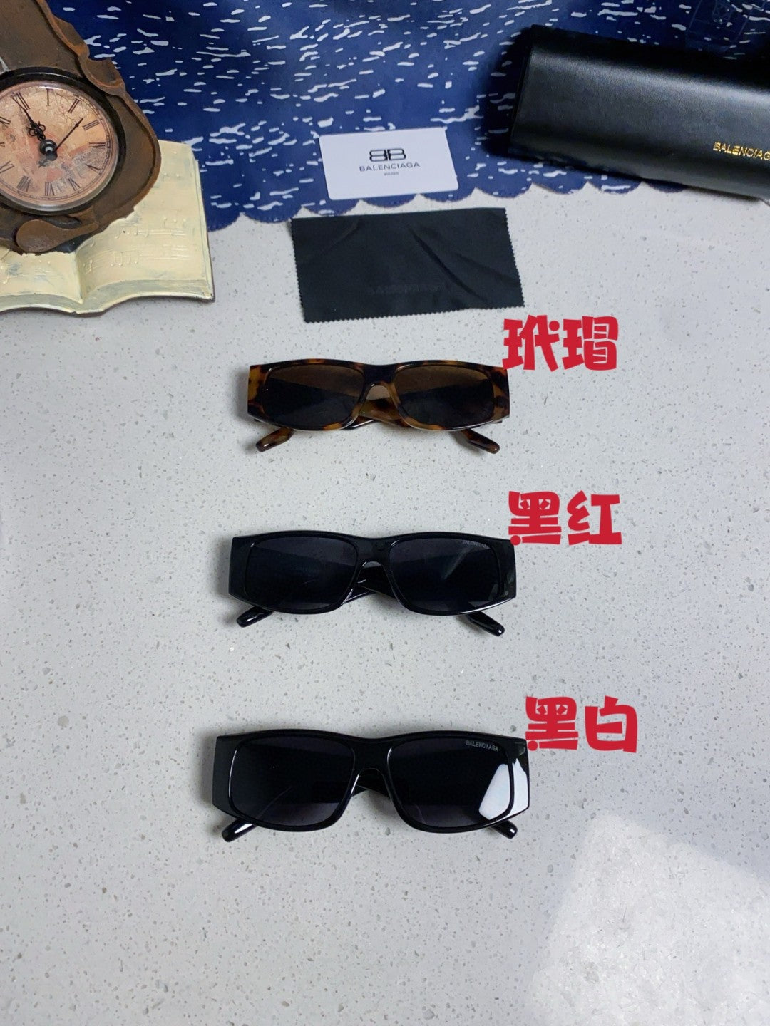 Balenciaga Square Black Lens Sunglasses for Men & Women - 372344 - detail image 11