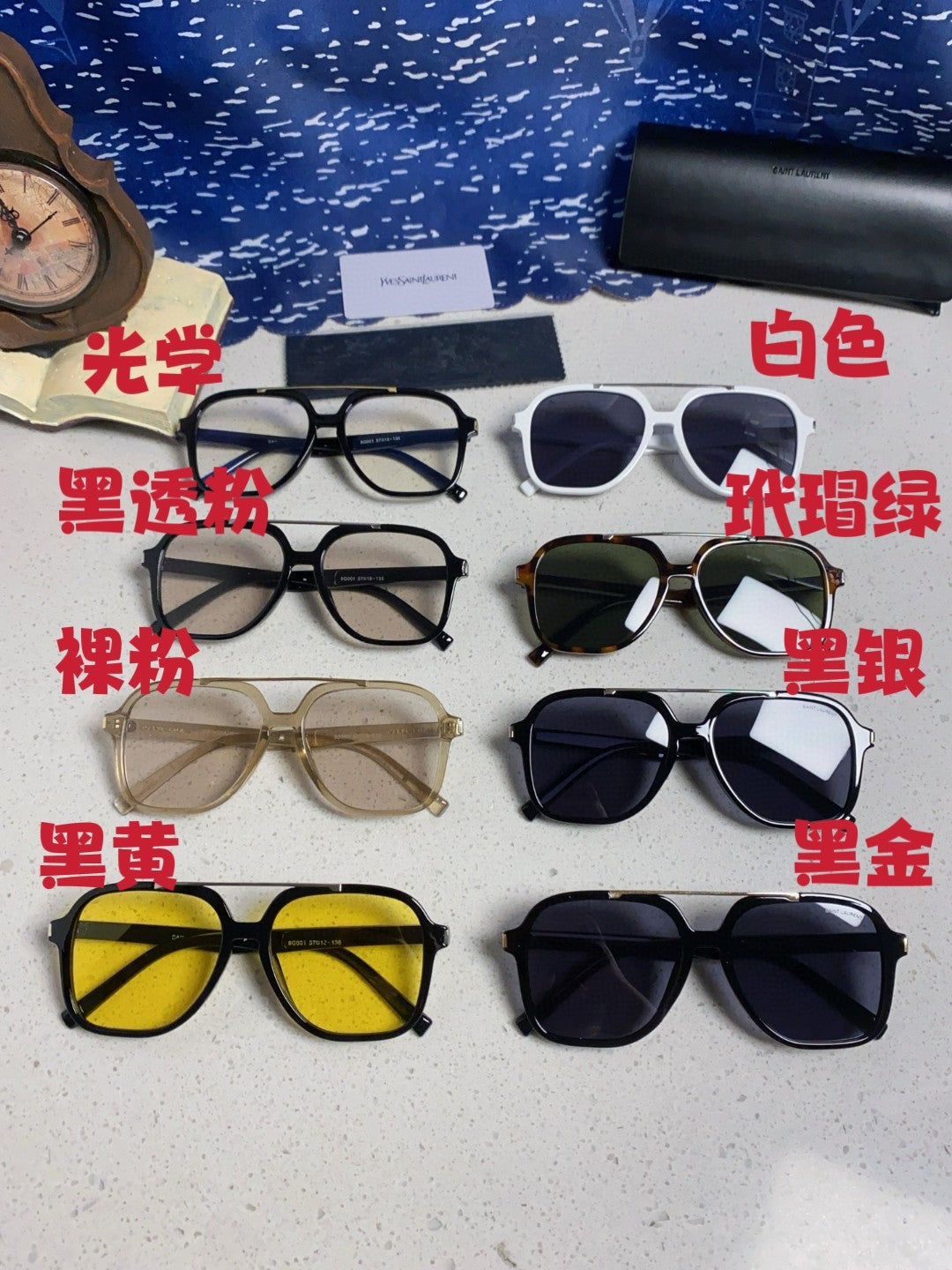 Saint Laurent SL545 Square Black Lens Sunglasses for Men & Women - 415571 - detail image 11