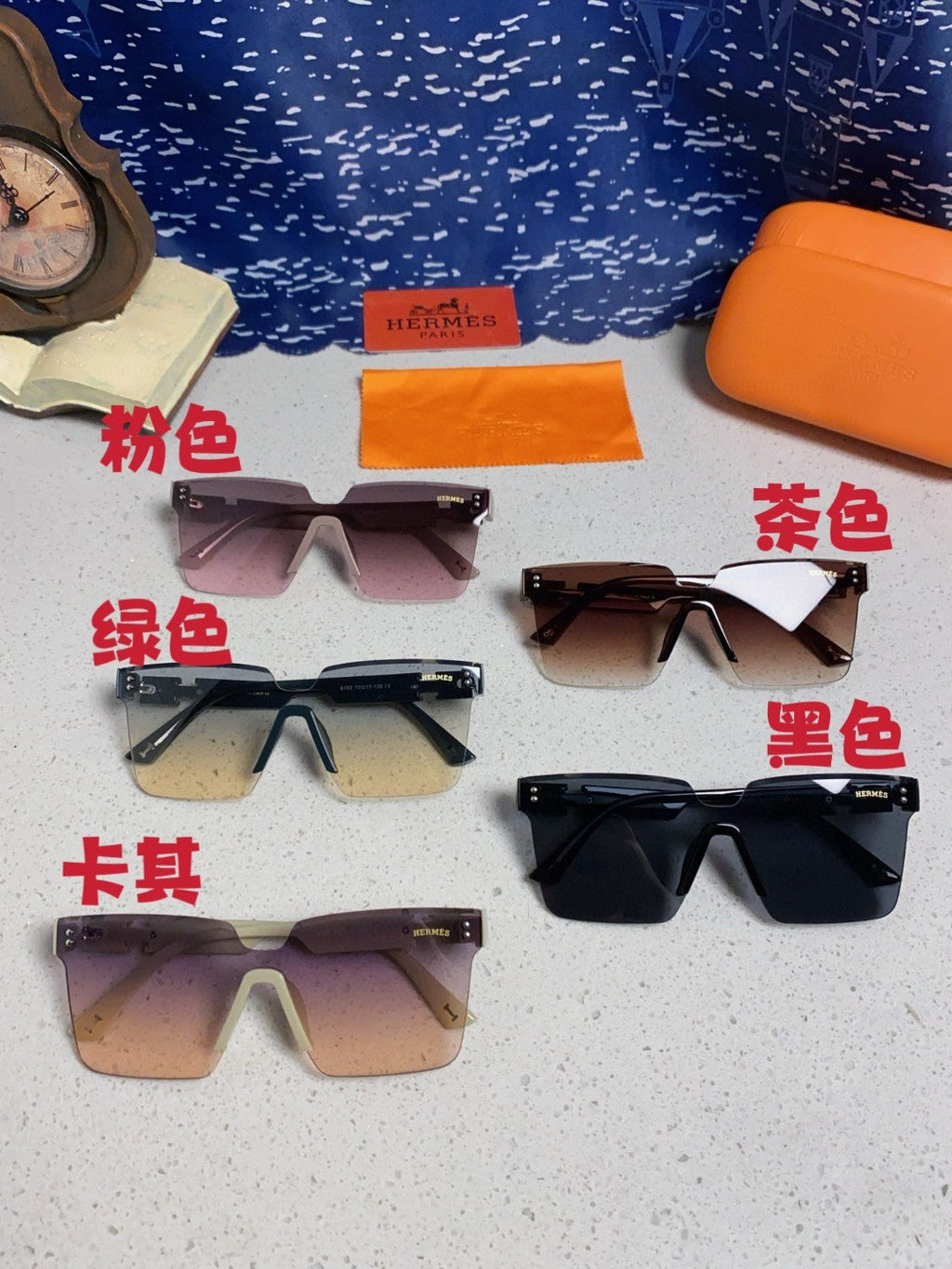 Hermès Lightweight Rimless Gold Lens Sunglasses for Women - 466411 - detail image 12