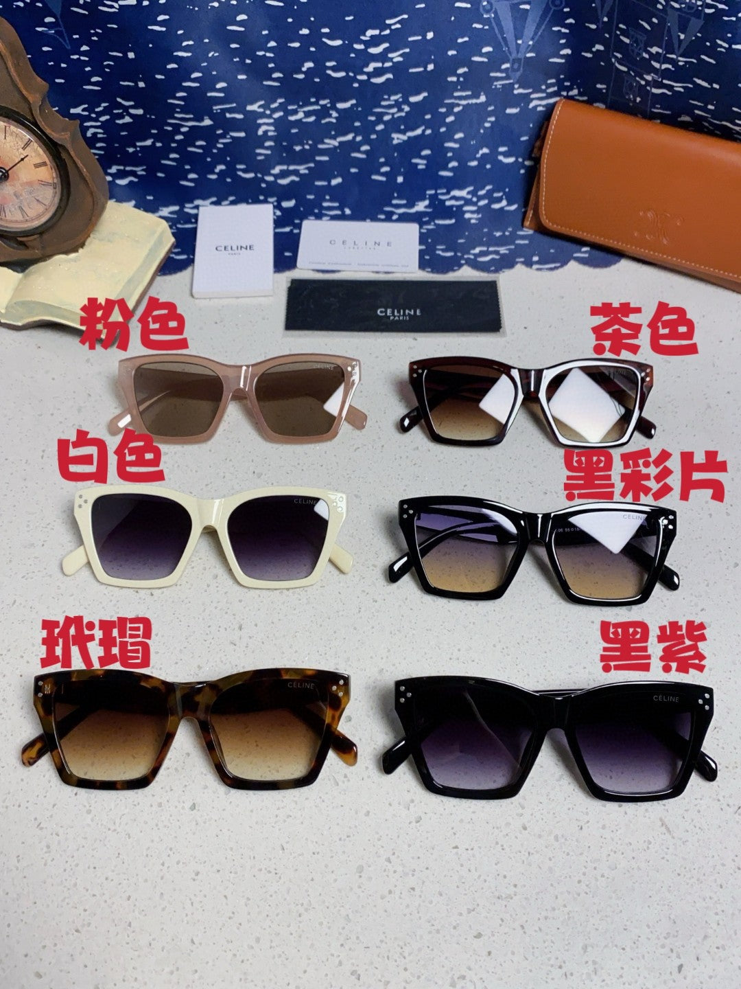 Celine Square Silver Lens Sunglasses for Men & Women - 486947 - detail image 12