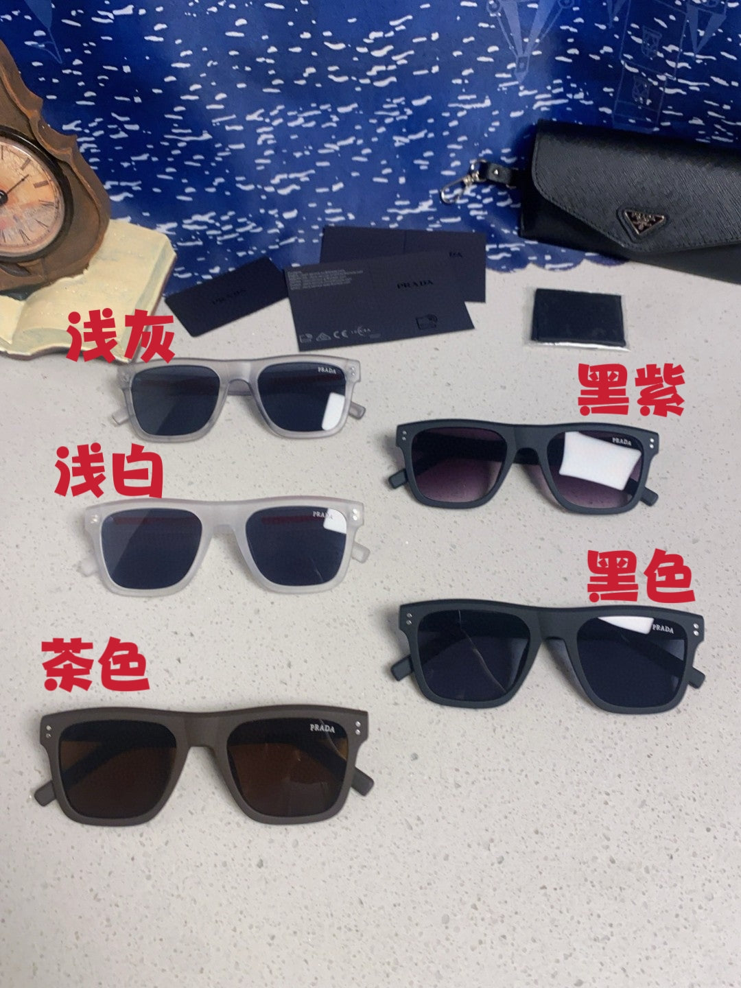 Prada Square Brown Lens Sunglasses for Men & Women - 487018 - detail image 13