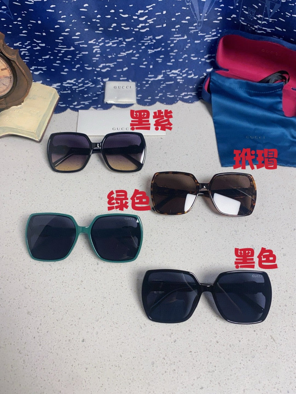 Gucci Fashion Blue Lens Sunglasses for Women - 493286 - detail image 11